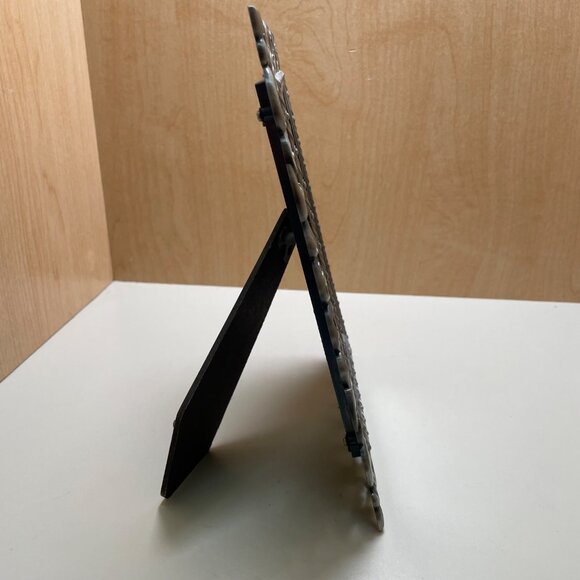 Vintage Ornate Silver-Tone Metal Picture Frame With Intricate Scroll Design - Picture 12 of 13